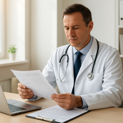 Doctor at a desk